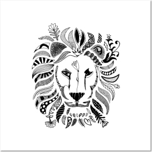 Flower Lion Posters and Art